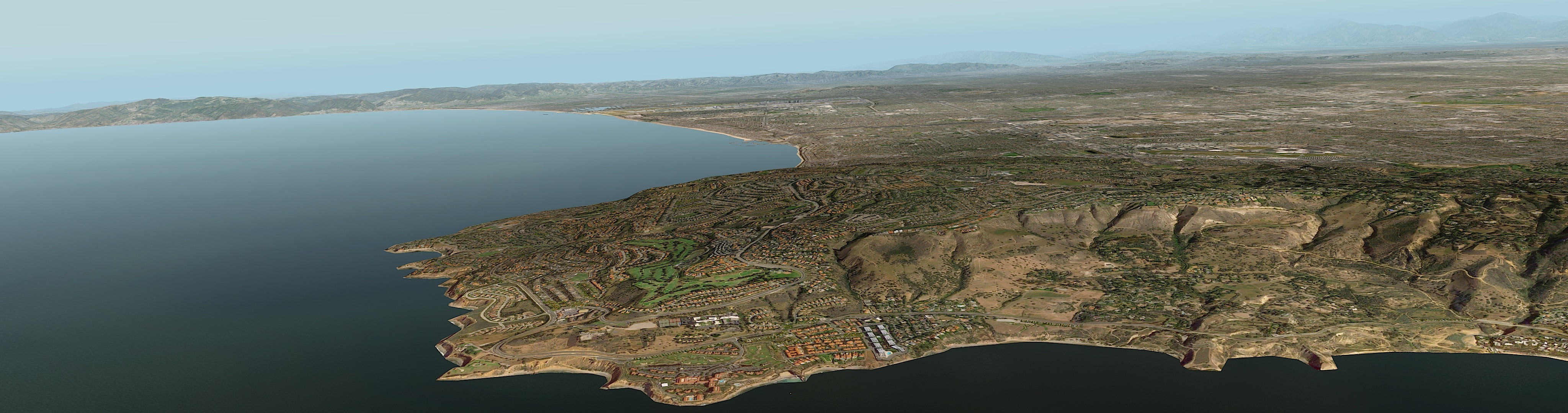 Approaching Palo Verdes peninsula.  Zoom level 17.