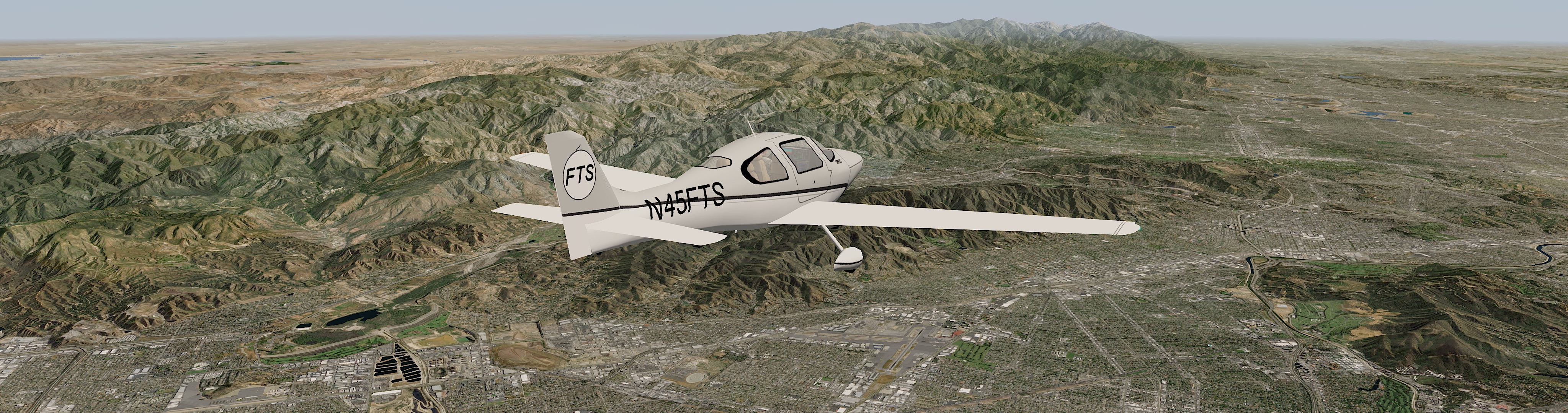 Over KBUR.  ZL 17 urban areas.  ZL 15 distant mountains.