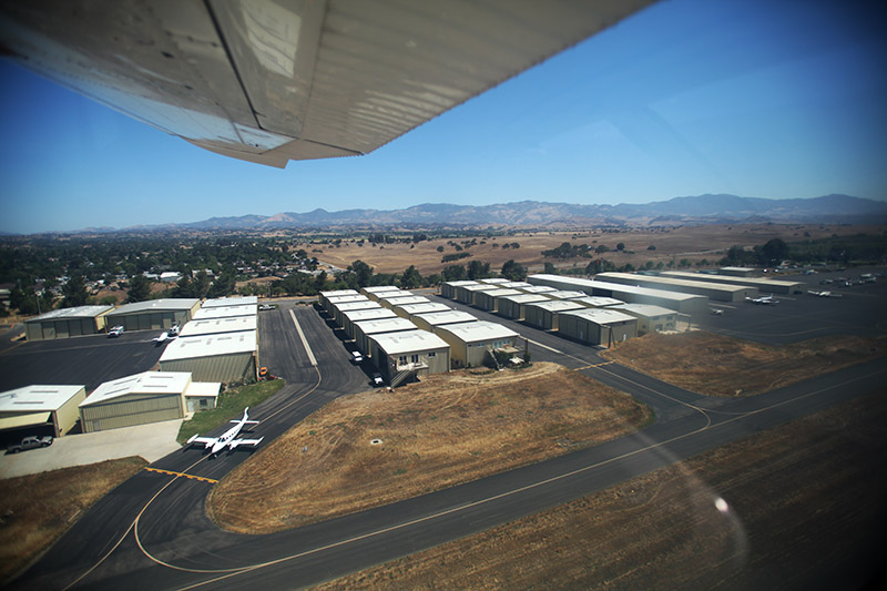West end hangars.
