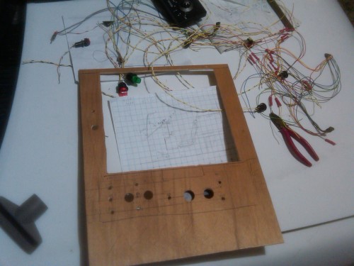 The center instrument panel is being measured and cut, then drilled for switches.  The Saitek panels make wiring easier, but I still have all of the wiring to the UHID device (from all the switches below the Saitek Panels) to reconfigure.  That'll be a mess.