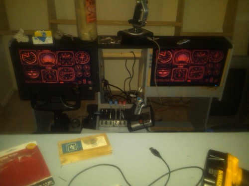 Now that the bulk of the carpentry is done, I begin cabling the beast.  I actually built the 12&quot; tub down the middle specifically so I would have somewhere to run the mass of cables without them being an eyesore.  You can reduce cabling by putting the PCs up front, but then they are a PITA to get to when they need work.  This big of a project will be a wiring nightmare no matter how you do it, so just do it.